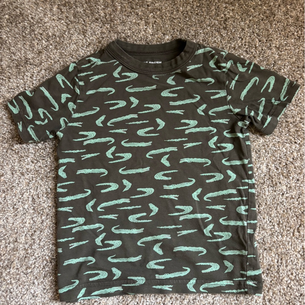 Joe Fresh Green and Black Short Sleeve Tee
